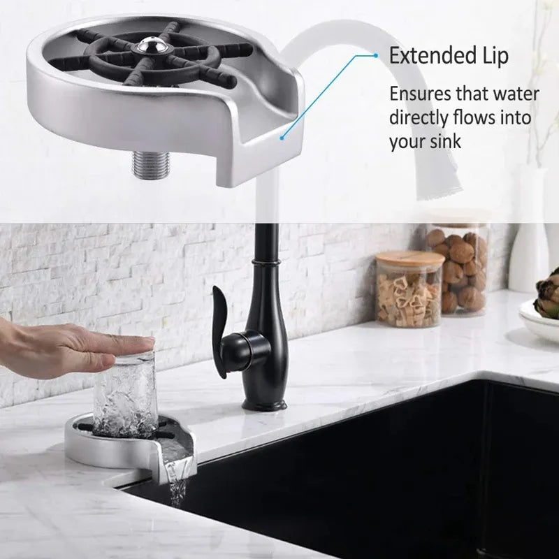 Automatic Glass and Cup Washer for Kitchen Sinks