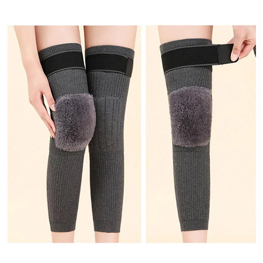 Kashmiri woolen knee warmer for Men And Women - Wool Material,with belt