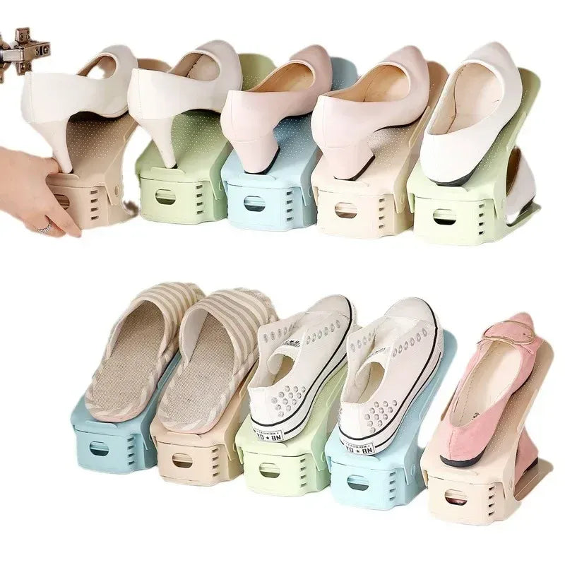 Adjustable Double Layer Shoes Rack