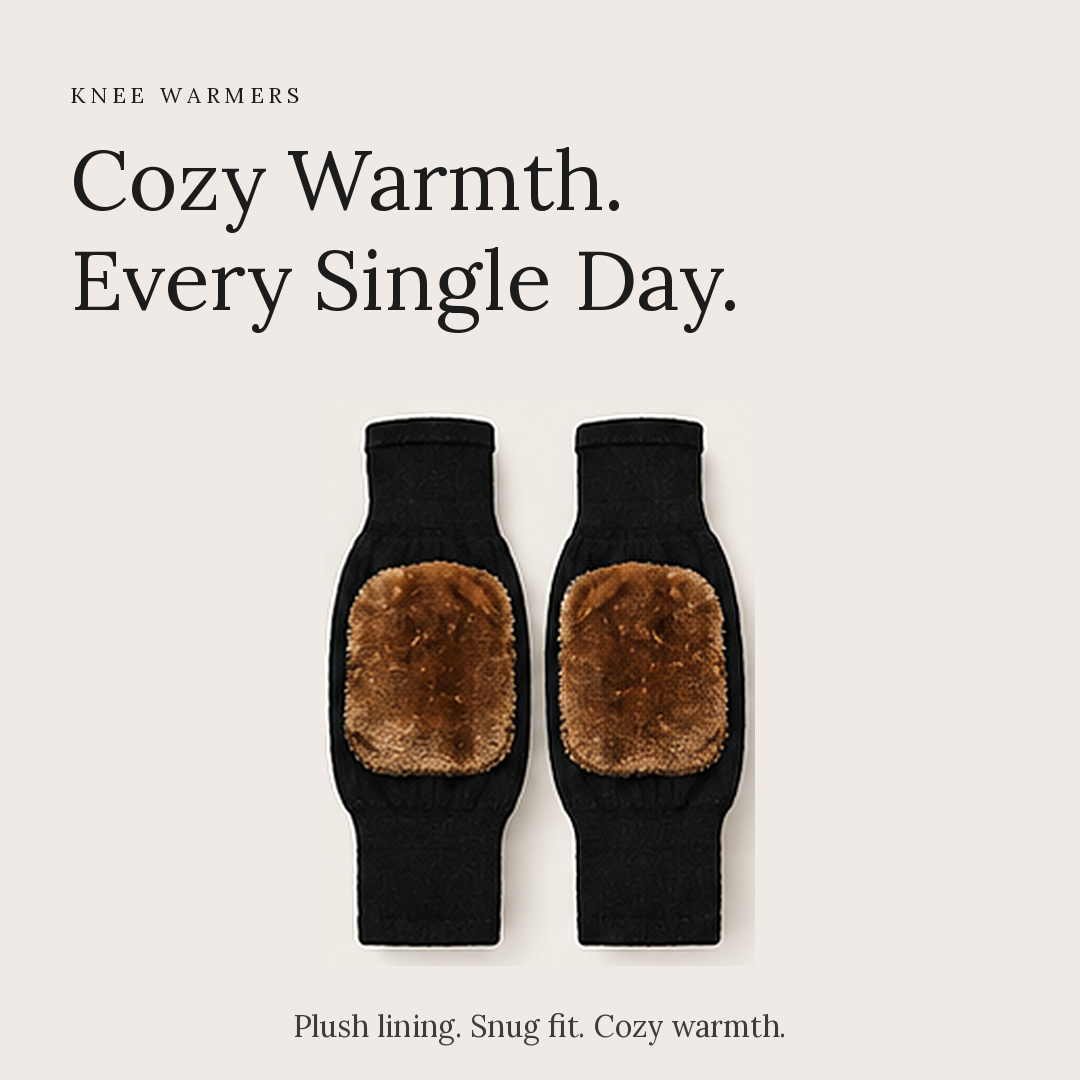CozyKnee Thermal Knee Warmers - Wool Material (1-Pair)